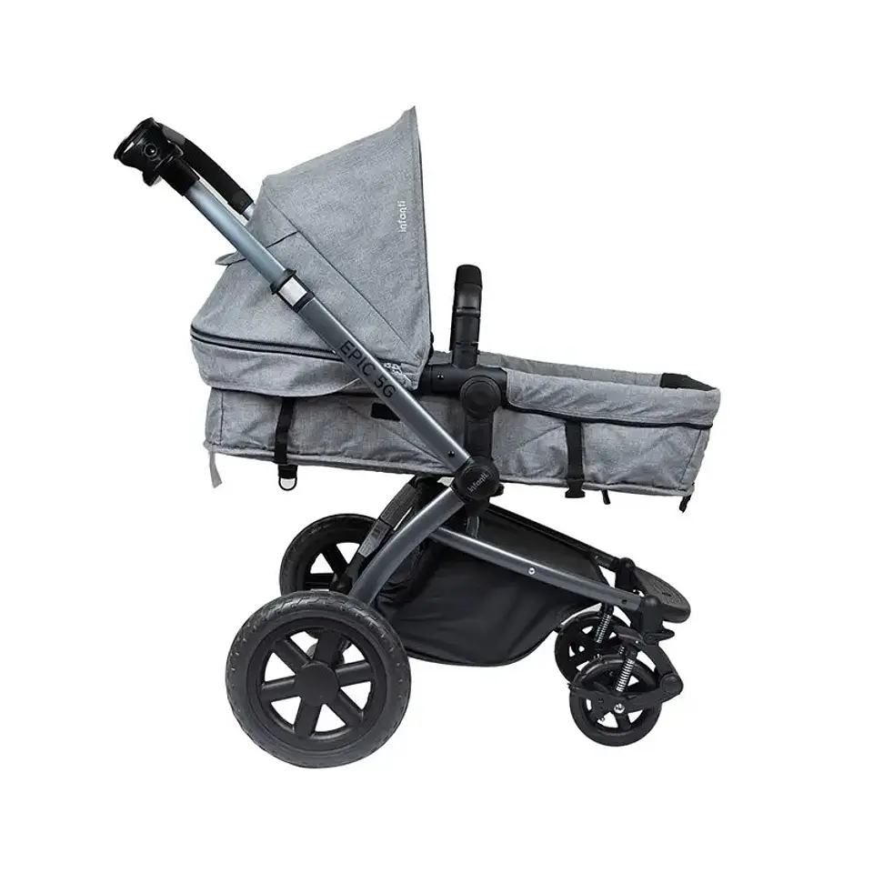 Coche Moises Con Huevito Y Base Infanti Epic 5g gris 5