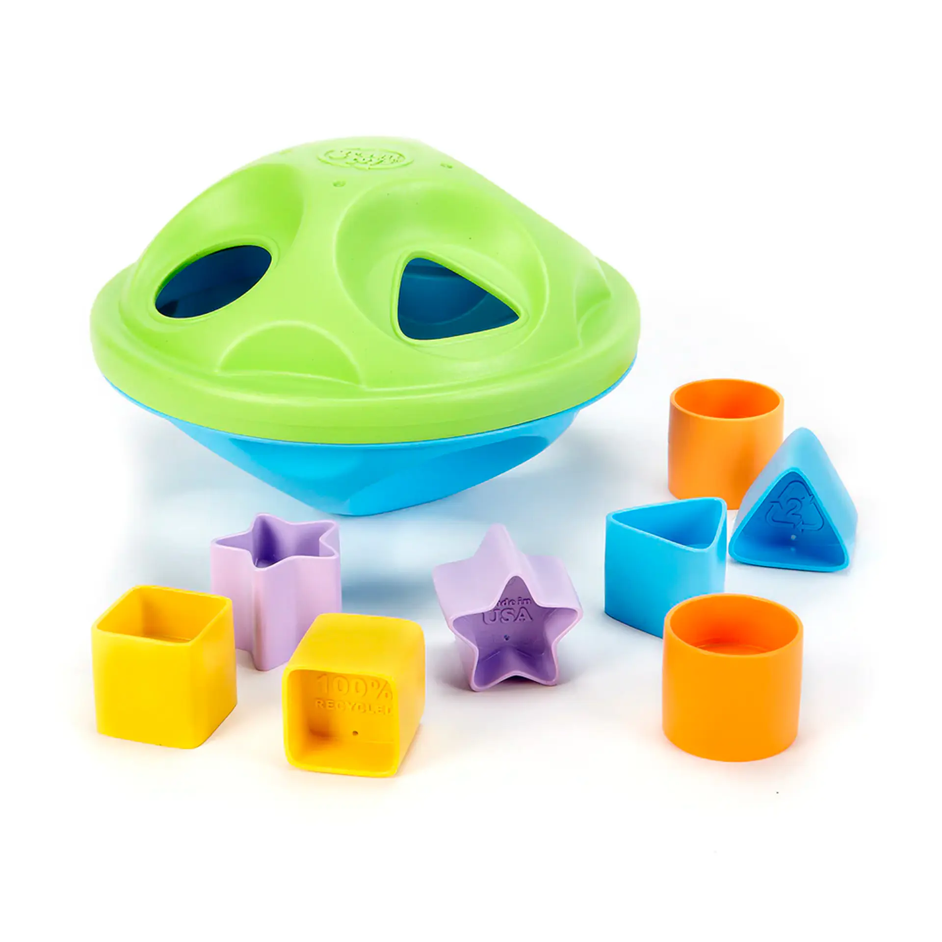 Clasificador de Formas Encaje Green Toys, Verde/Azul 1
