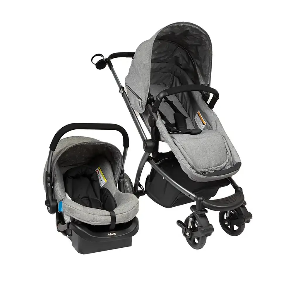 Coche Moises Con Huevito Y Base Infanti Epic 5g gris 13