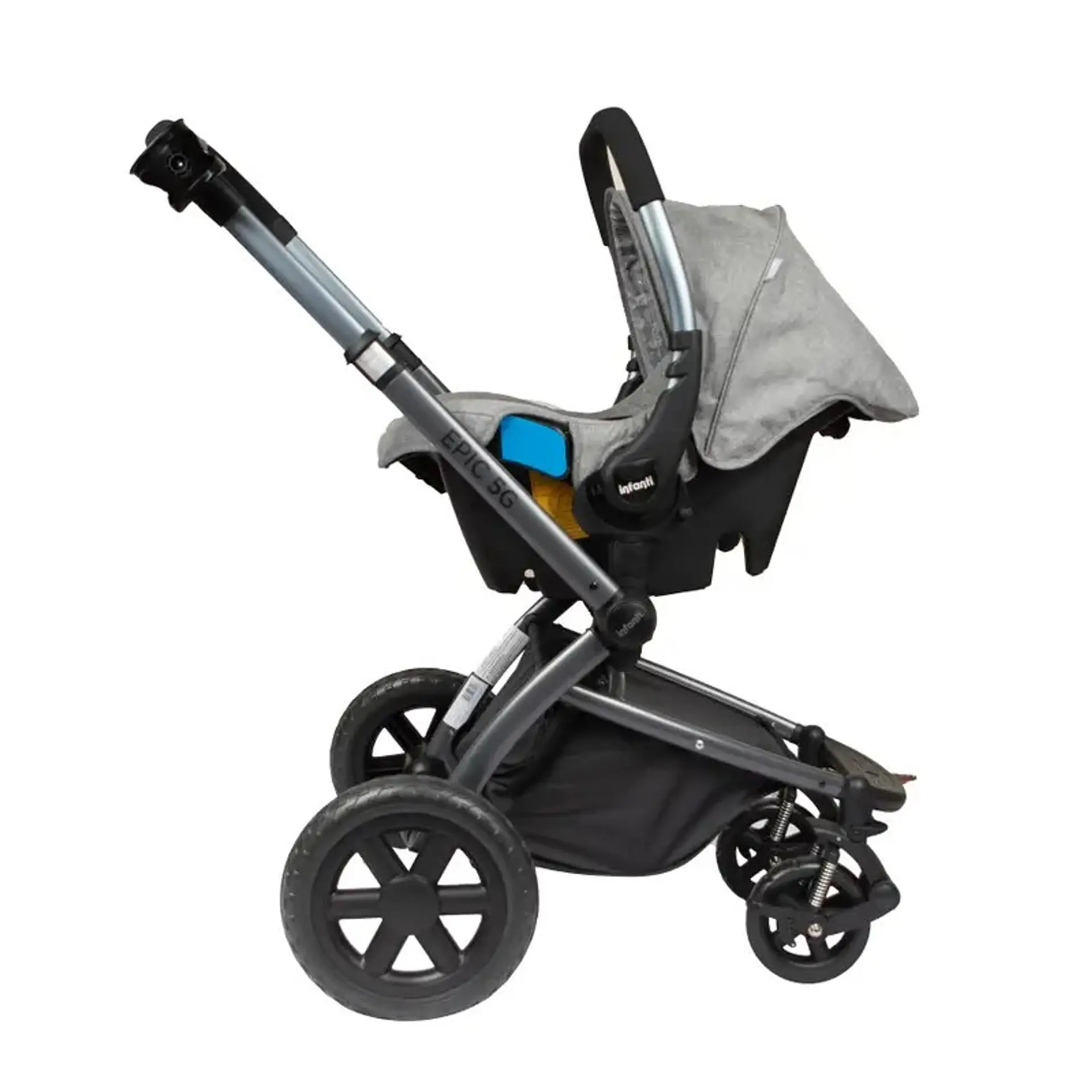 Coche Moises Con Huevito Y Base Infanti Epic 5g gris 15