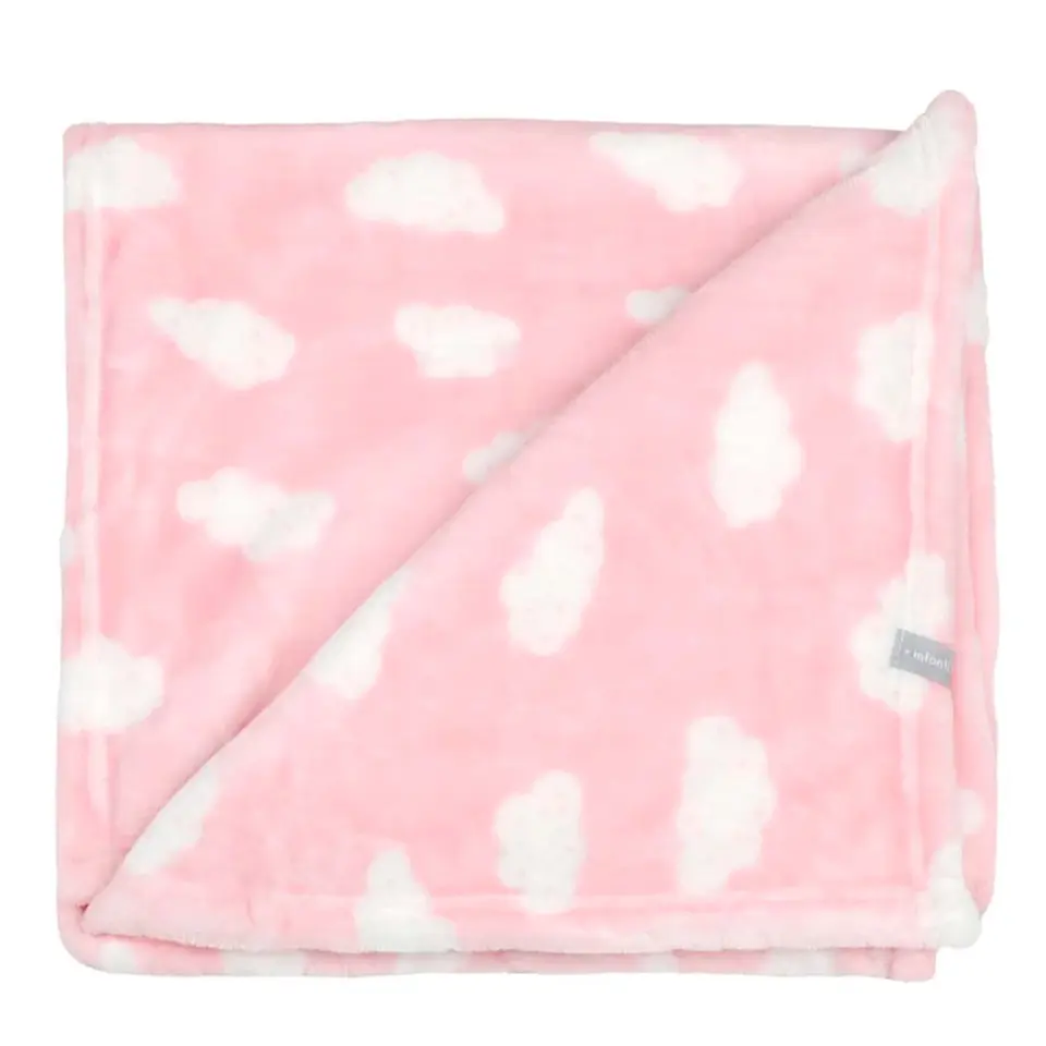 Pack 2 Mantas Infanti Polar 75x100cm Rosado 2