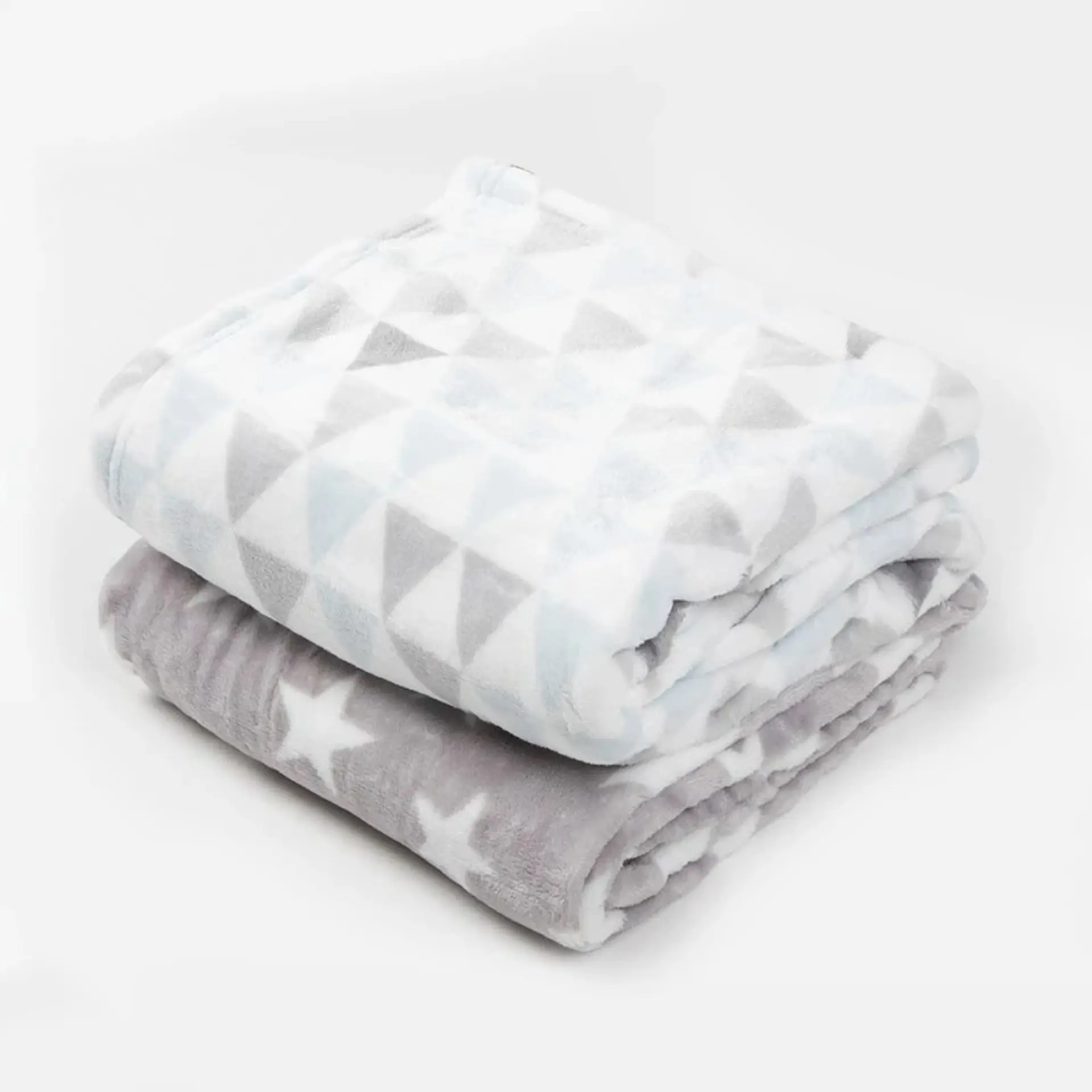 Pack 2 Mantas Infanti Polar 75x100cm Gris 2