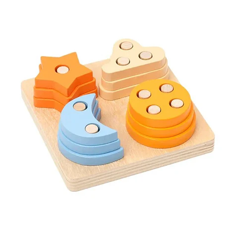 Juguete de Madera Apilable Para Bebés 12 Piezas