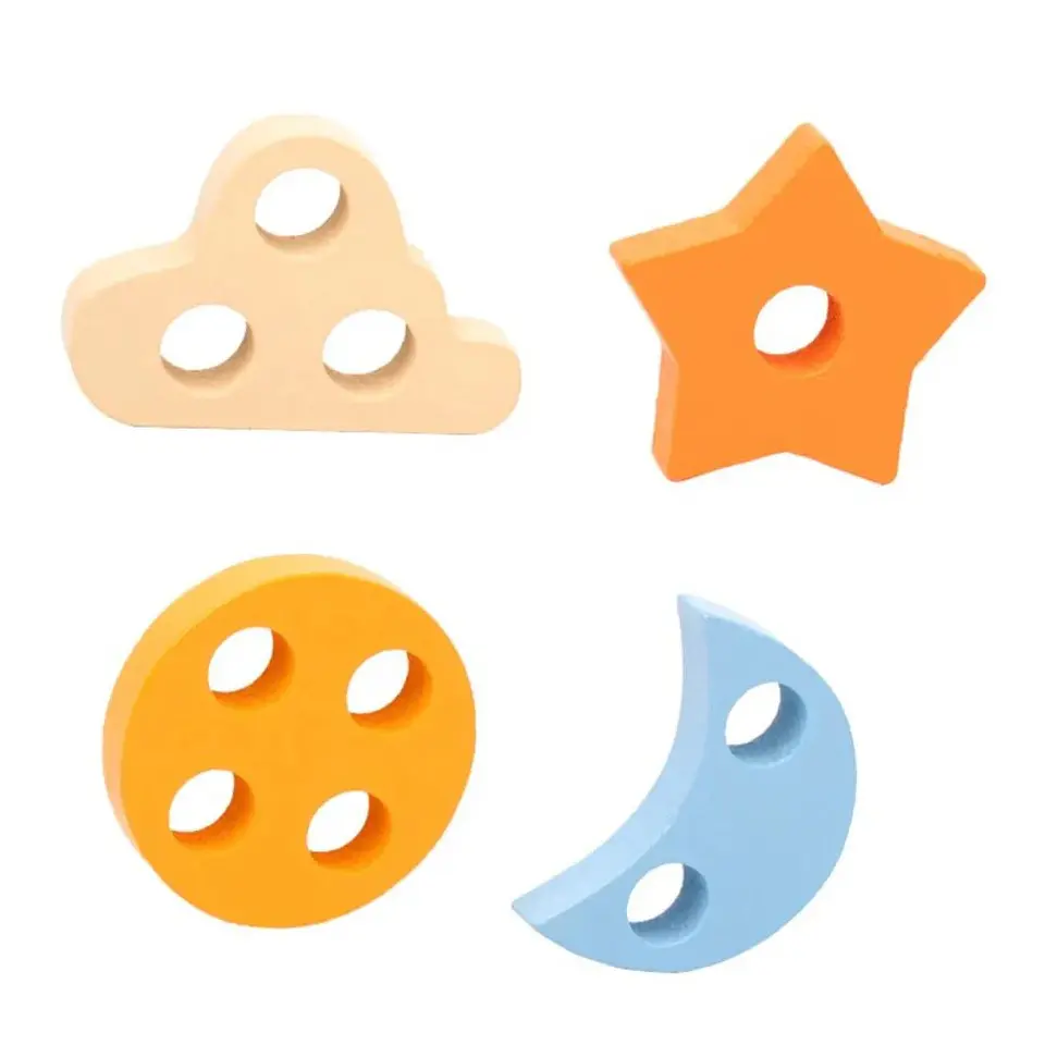 Juguete de Madera Apilable Para Bebés 12 Piezas 2