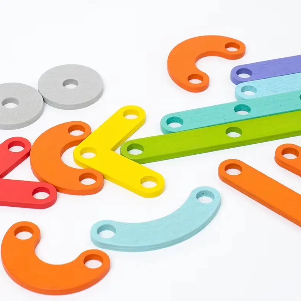 Tablero de Madera Geometría Clasificación Montessori 33 pcs 5