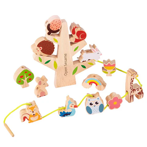 Árbol de Madera Equilibrio Enhebrado Didáctico Montessori