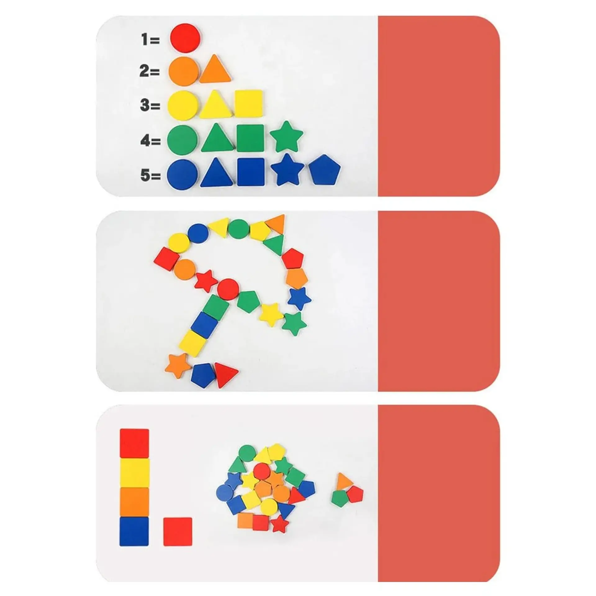 Caja Madera Clasificación Figuras y Colores Didáctico Montessori 3