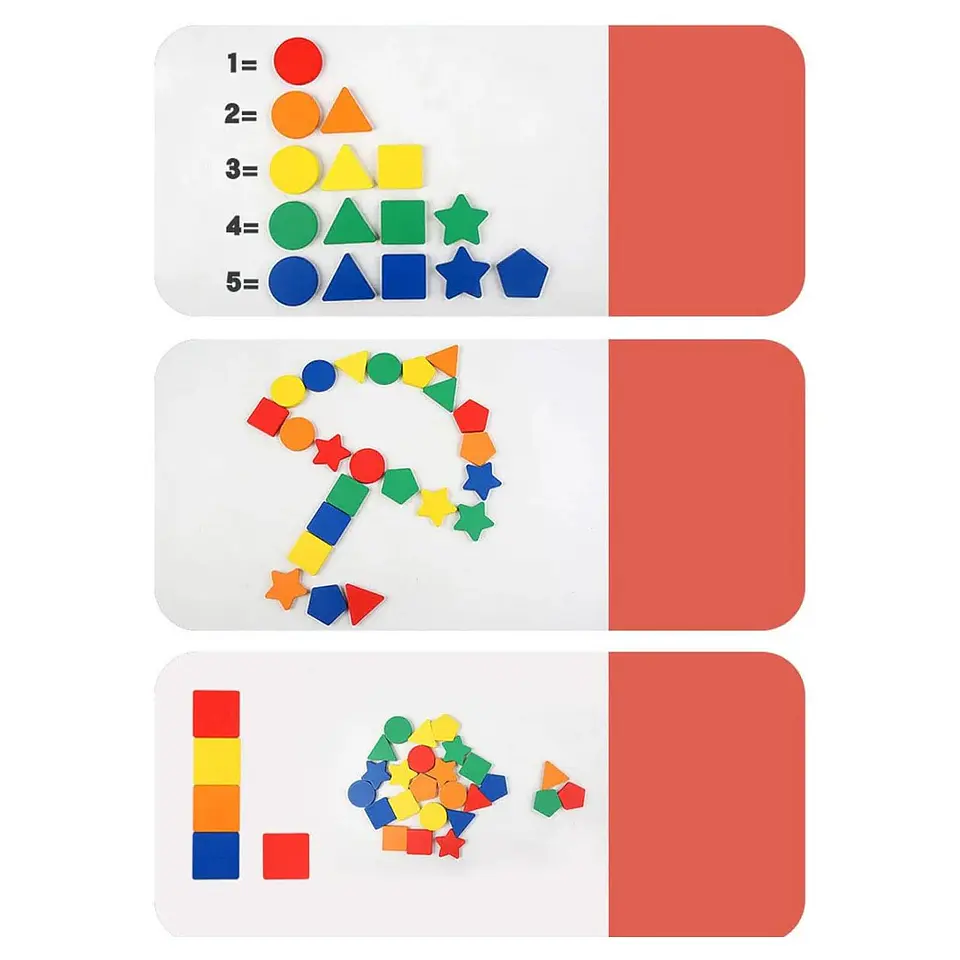 Caja Madera Clasificación Figuras y Colores Didáctico Montessori 3