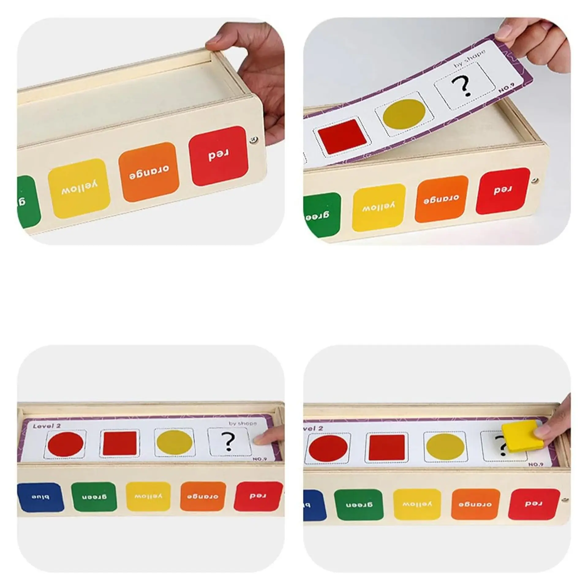Caja Madera Clasificación Figuras y Colores Didáctico Montessori 5