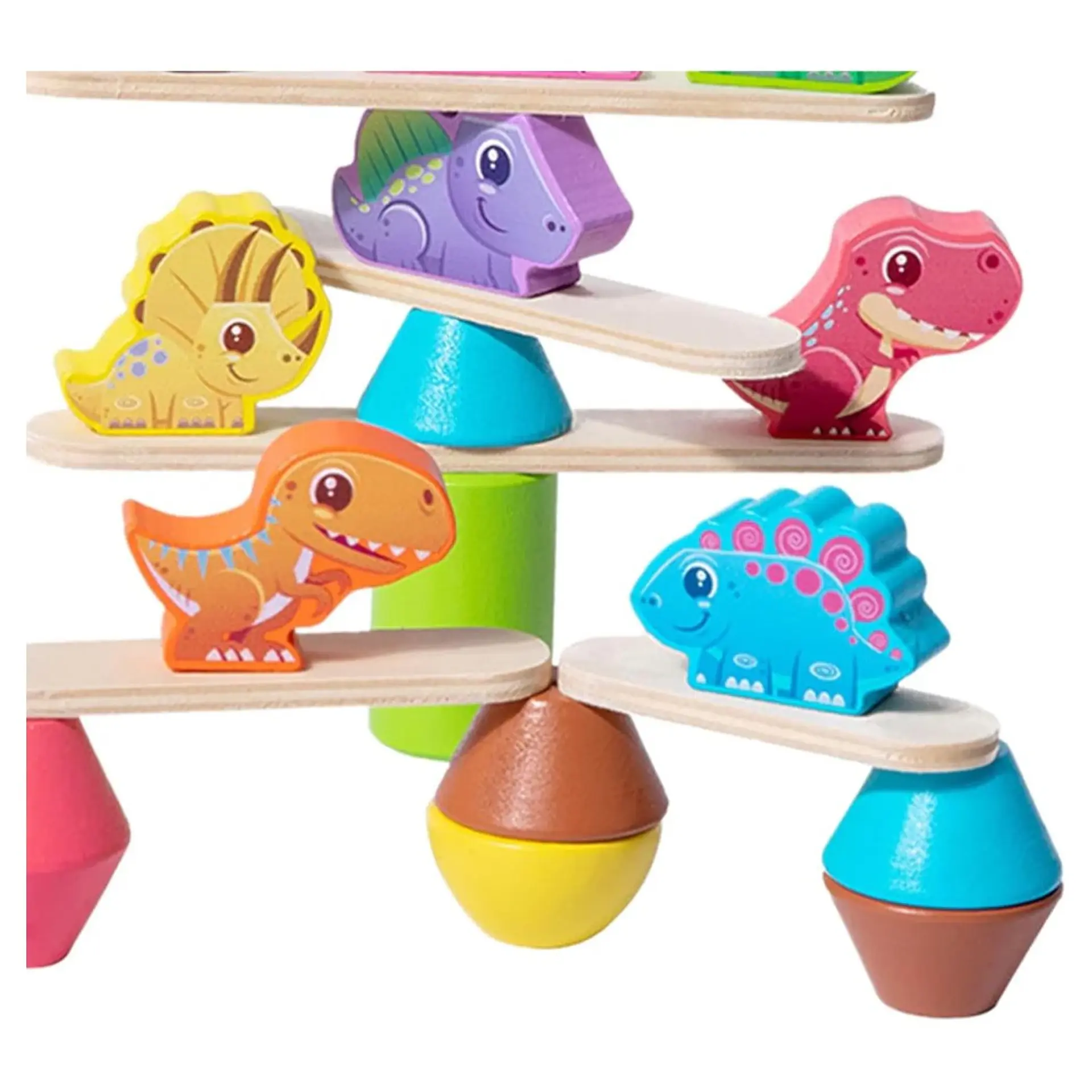 Set Equilibrio Dinosaurios Juguete de Madera Educativo  2