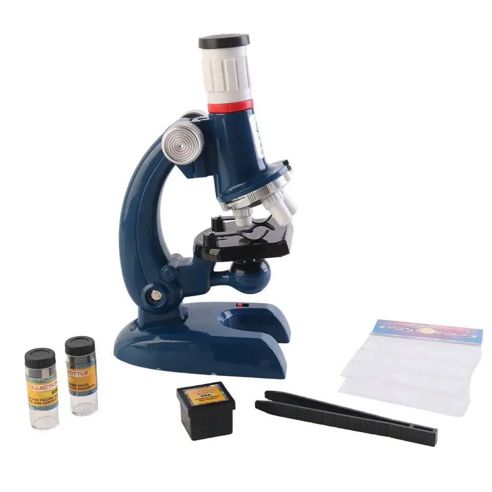 Microscopio Educativo Para Niños Azul 100x400x1200 1
