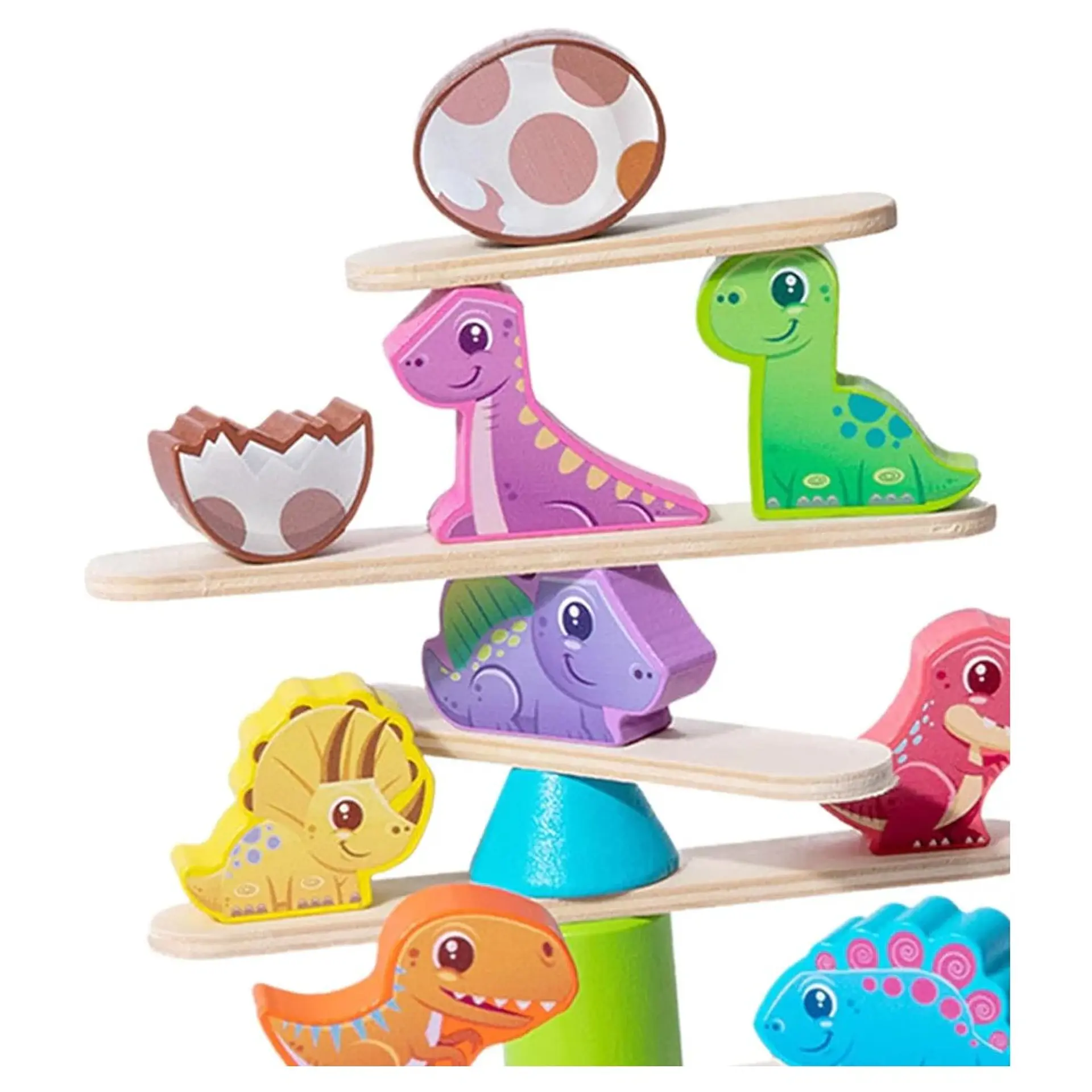 Set Equilibrio Dinosaurios Juguete de Madera Educativo  3