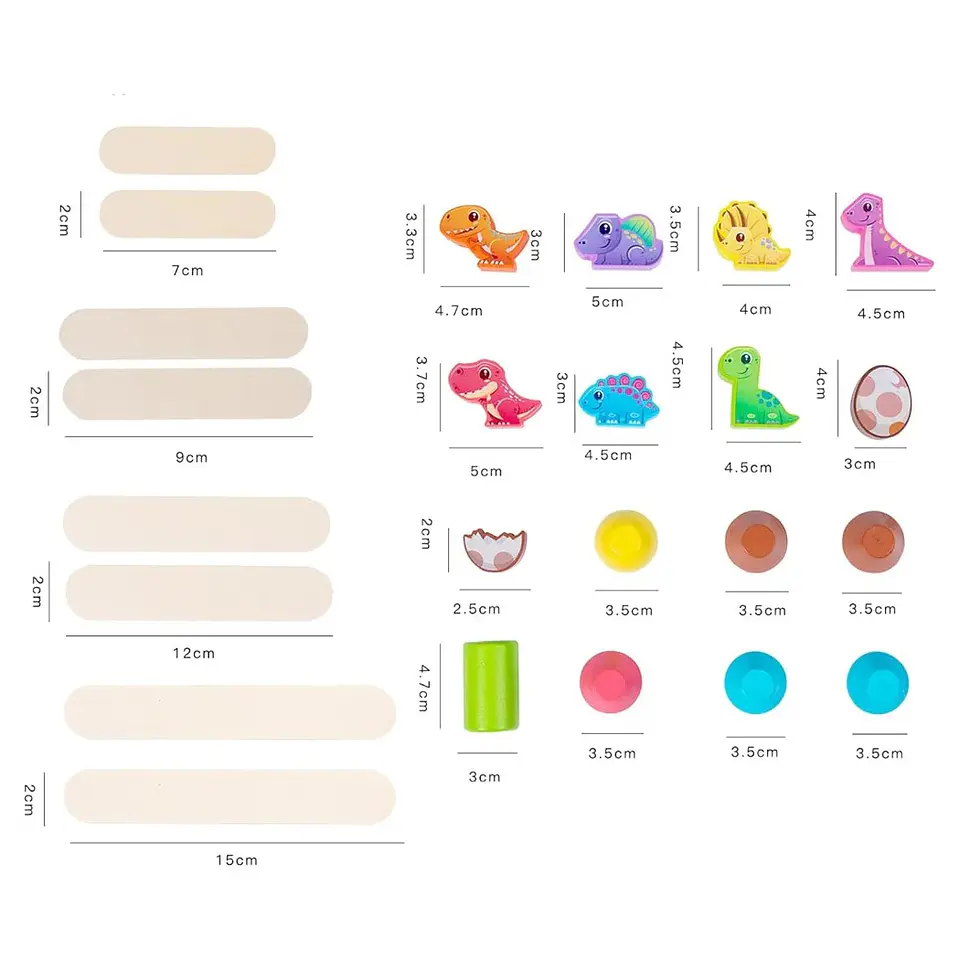 Set Equilibrio Dinosaurios Juguete de Madera Educativo  4