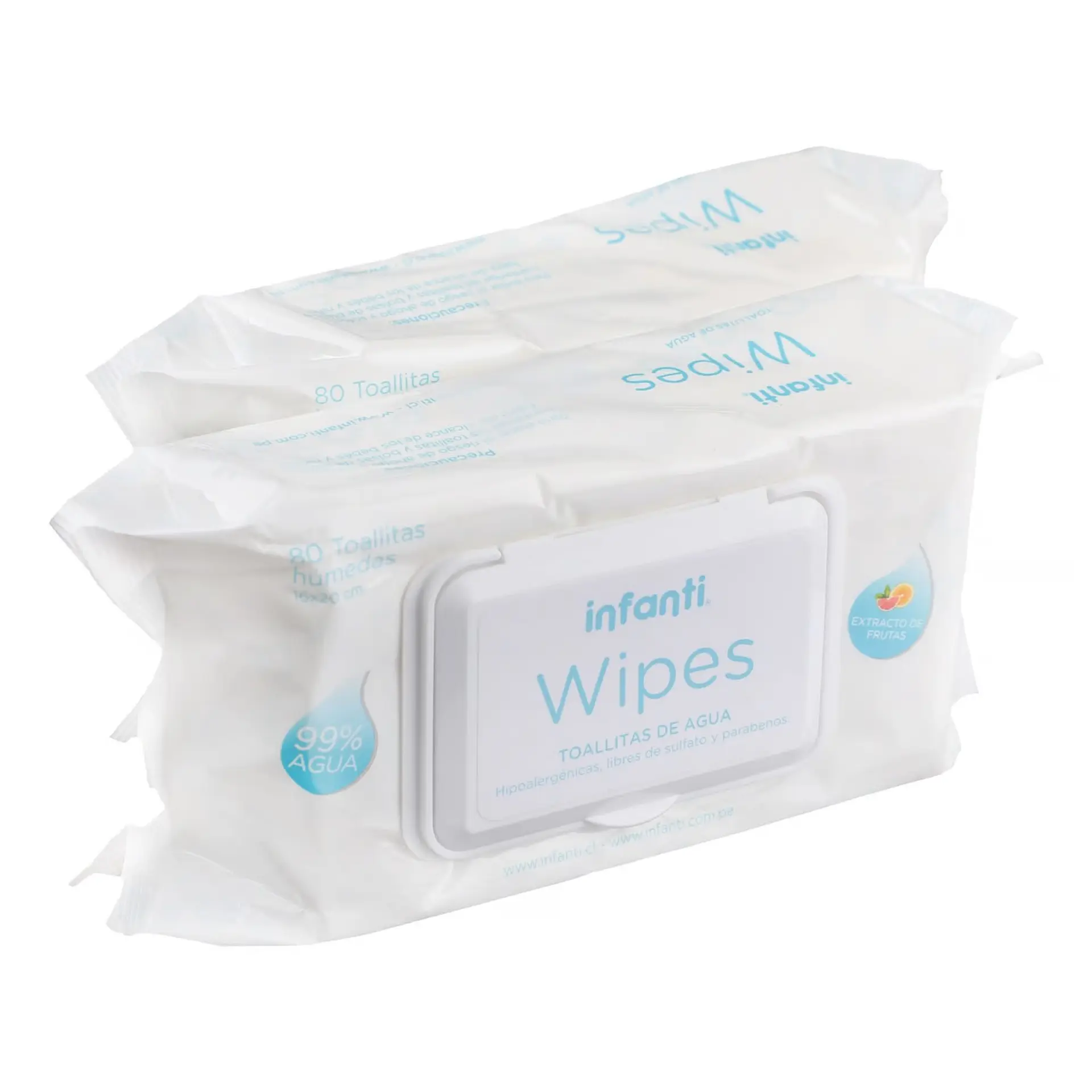 Toallitas Húmedas Infanti Water Wipes Pack 2x80 Un 3