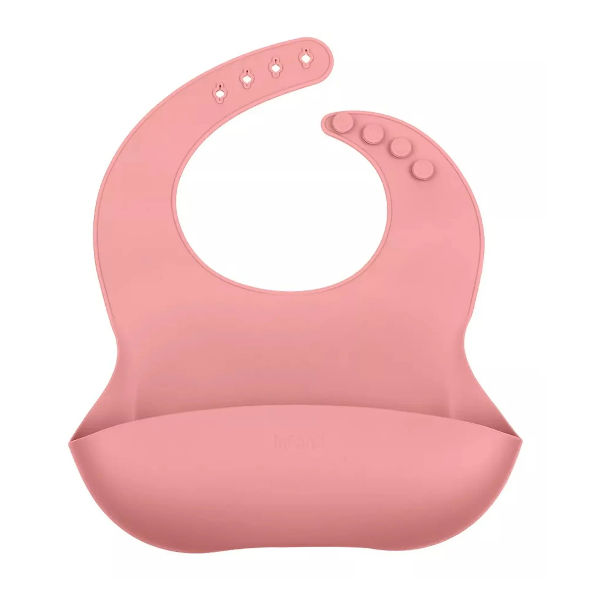Babero Alimentación De Silicona Rojo Infanti 1