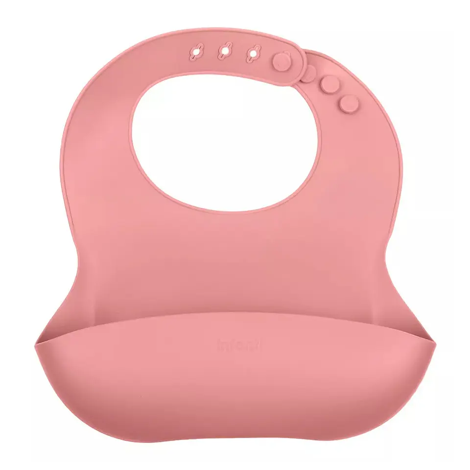 Babero Alimentación De Silicona Rojo Infanti 2