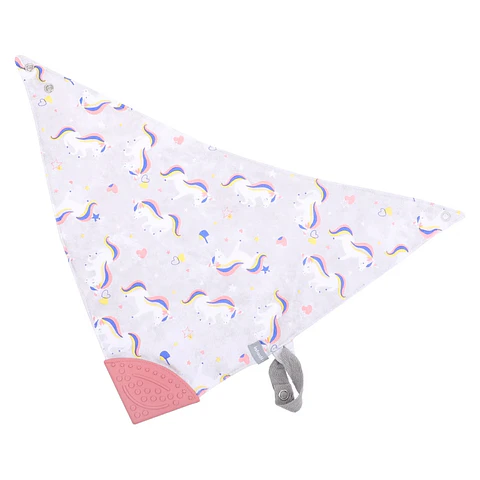 Babero con Mordedor Infanti Impermeable Unicornio