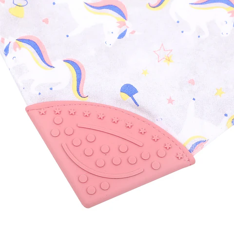 Babero con Mordedor Infanti Impermeable Unicornio