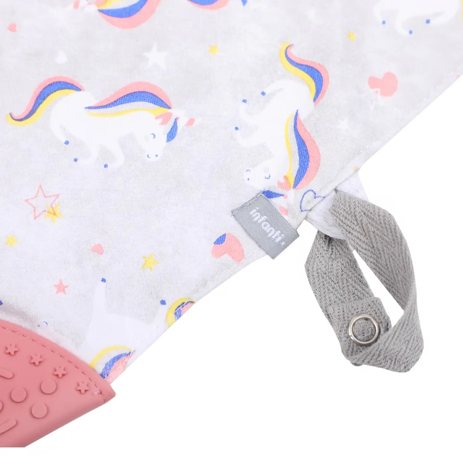 Babero con Mordedor Infanti Impermeable Unicornio 4