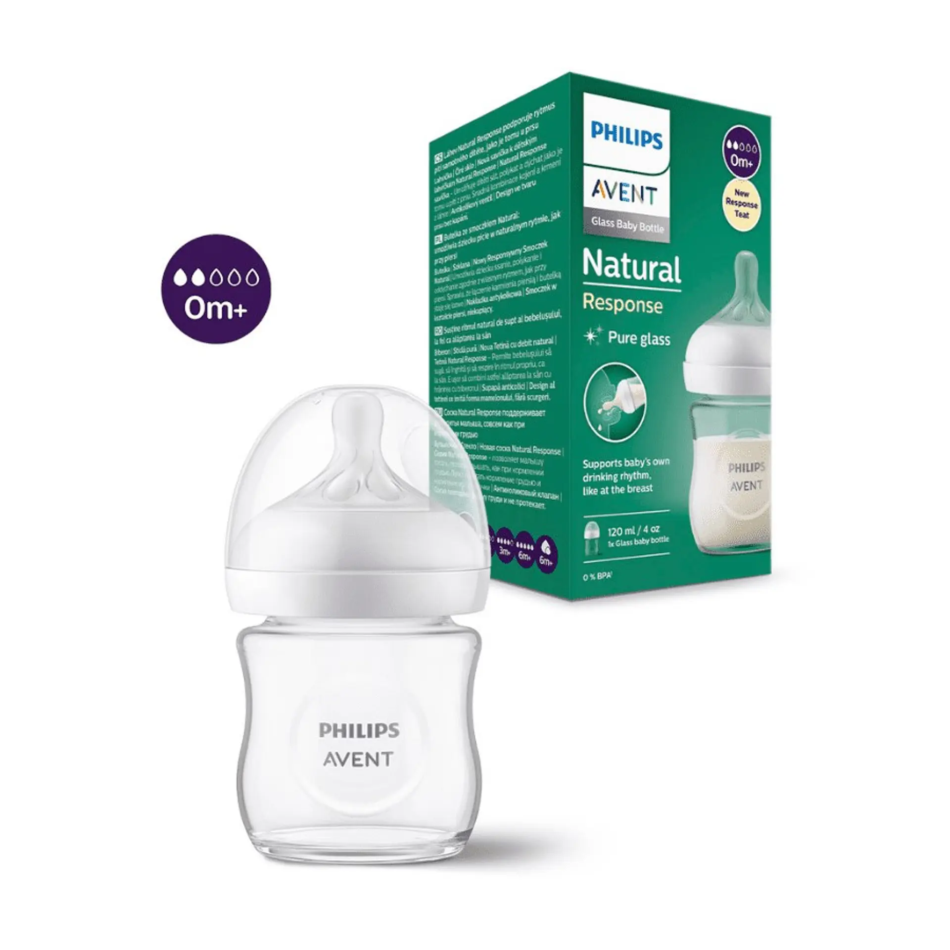 Mamadera Vidrio Natural Avent 2.0 120Ml SCY930/01 7