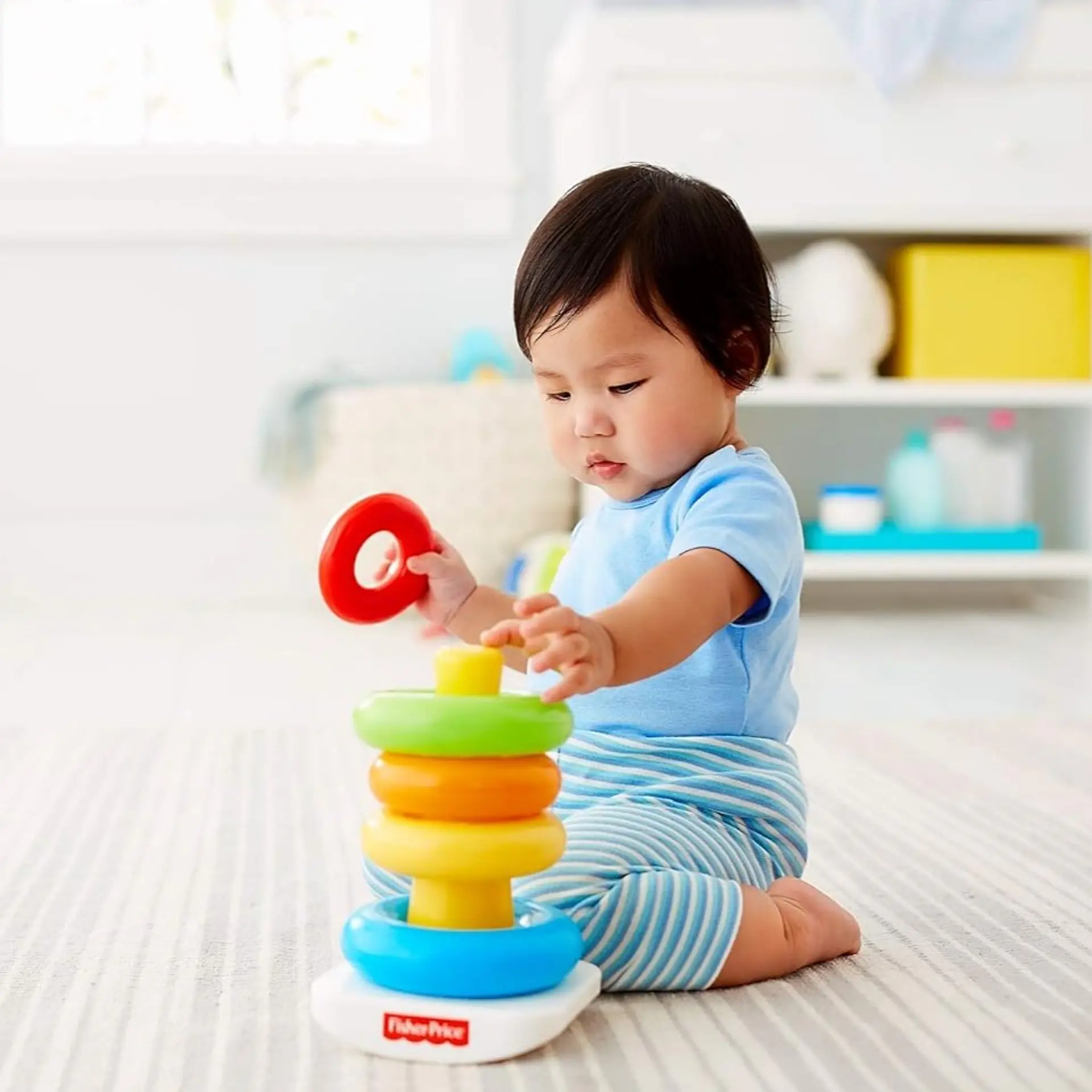 Argollas De Encaje Pirámide Balanceante Fisher Price N8248 5