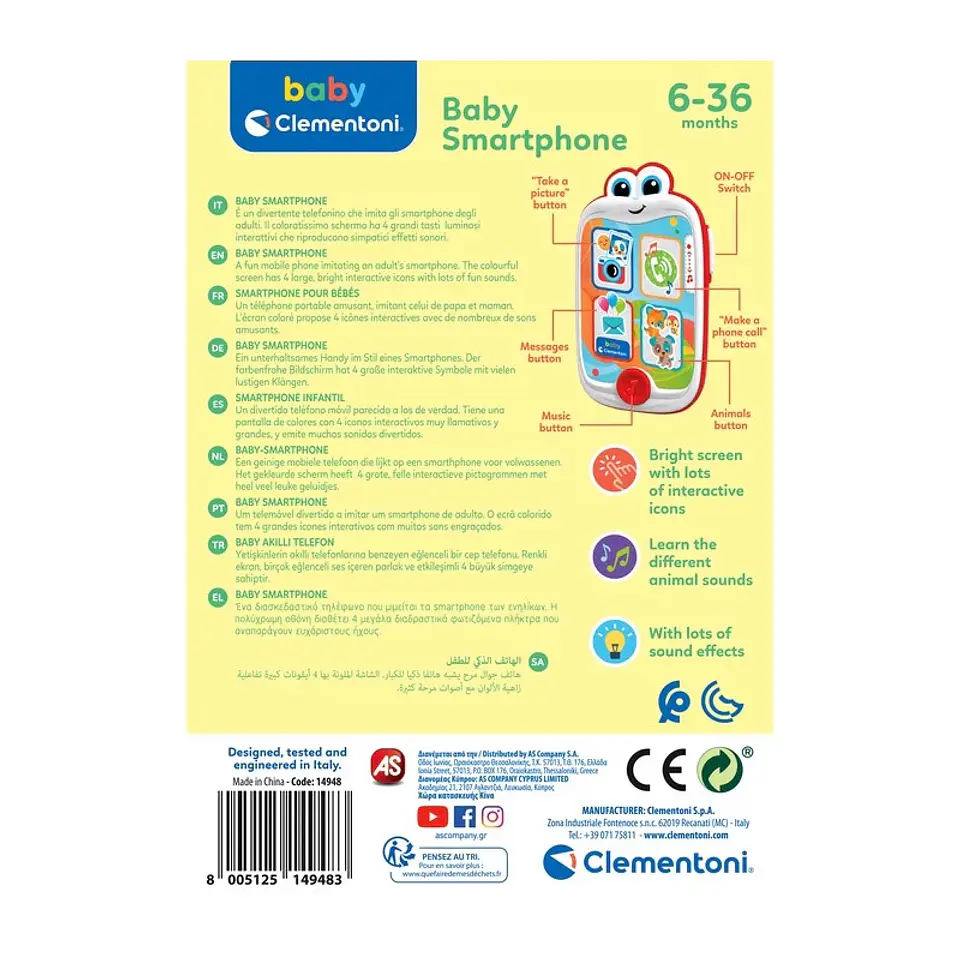 Baby Smartphone Para Bebe Clementoni 6