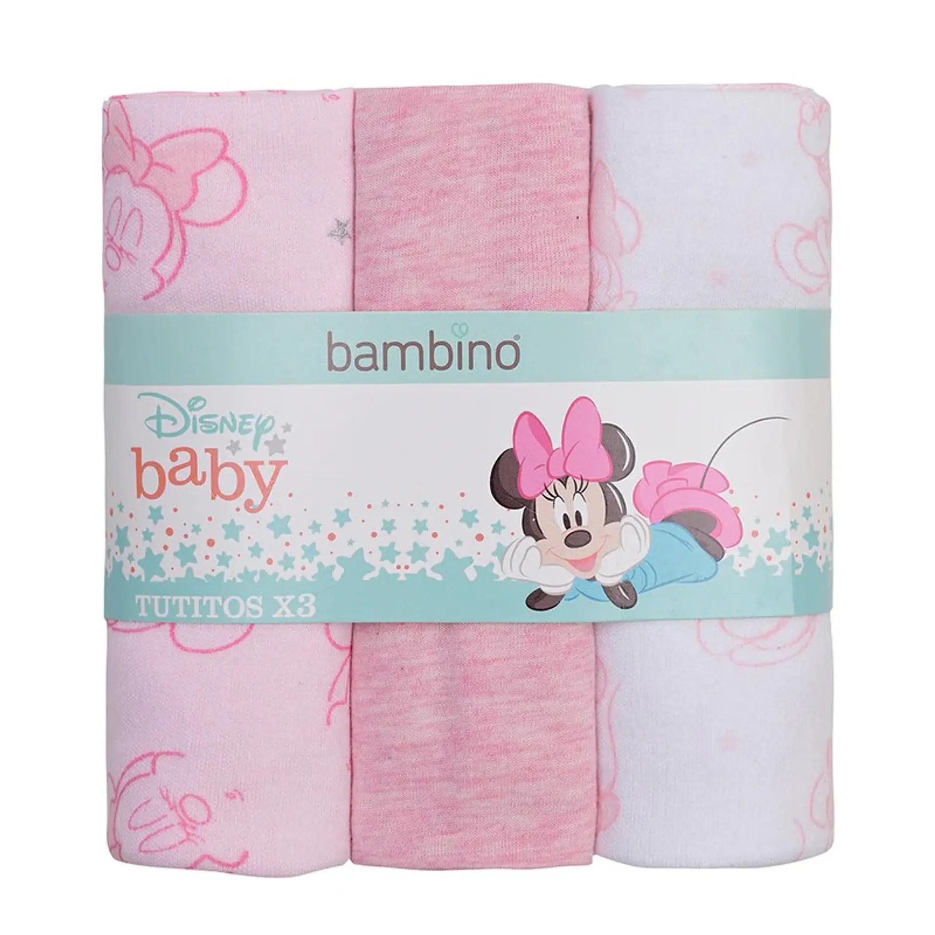 Pack 3 Tutos Suavecitos Rosado Minnie 1