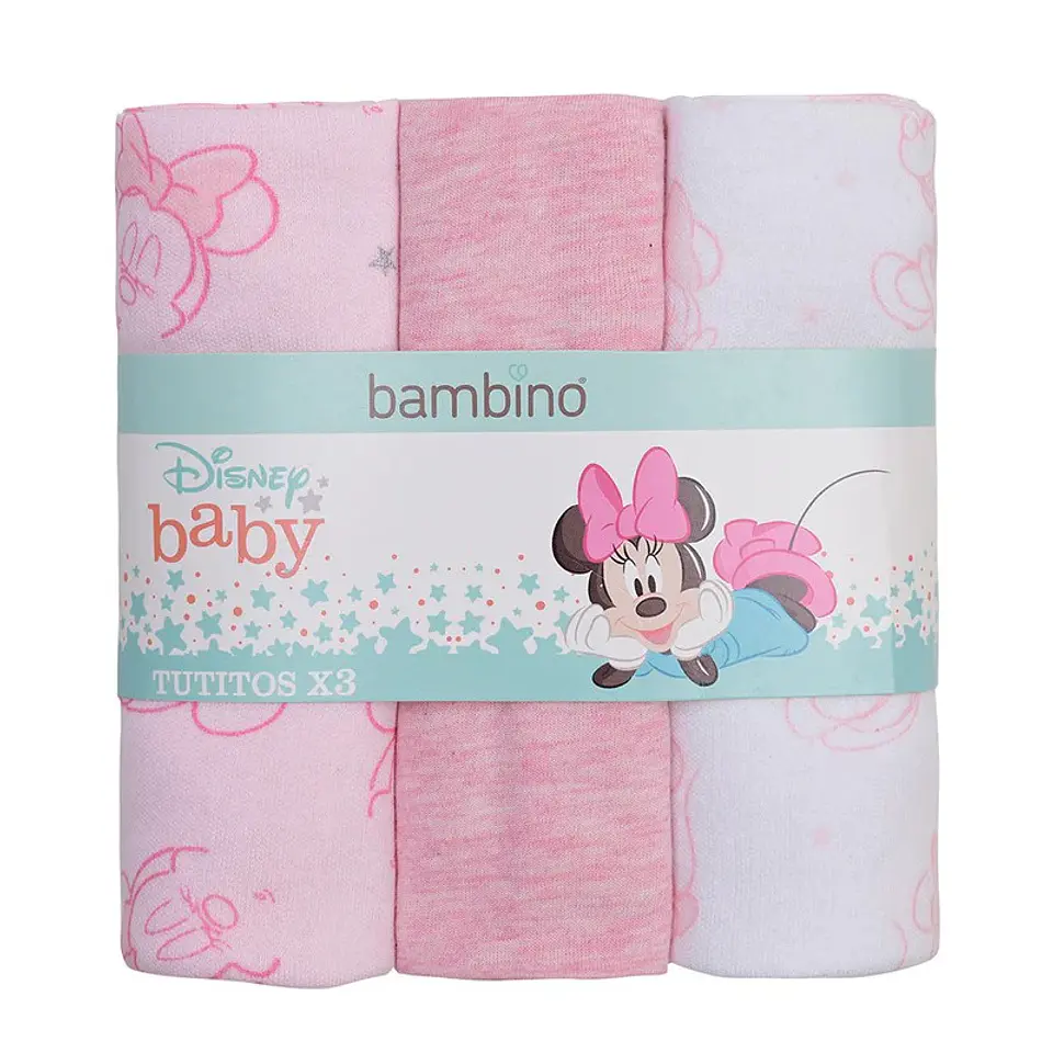 Pack 3 Tutos Suavecitos Rosado Minnie 1