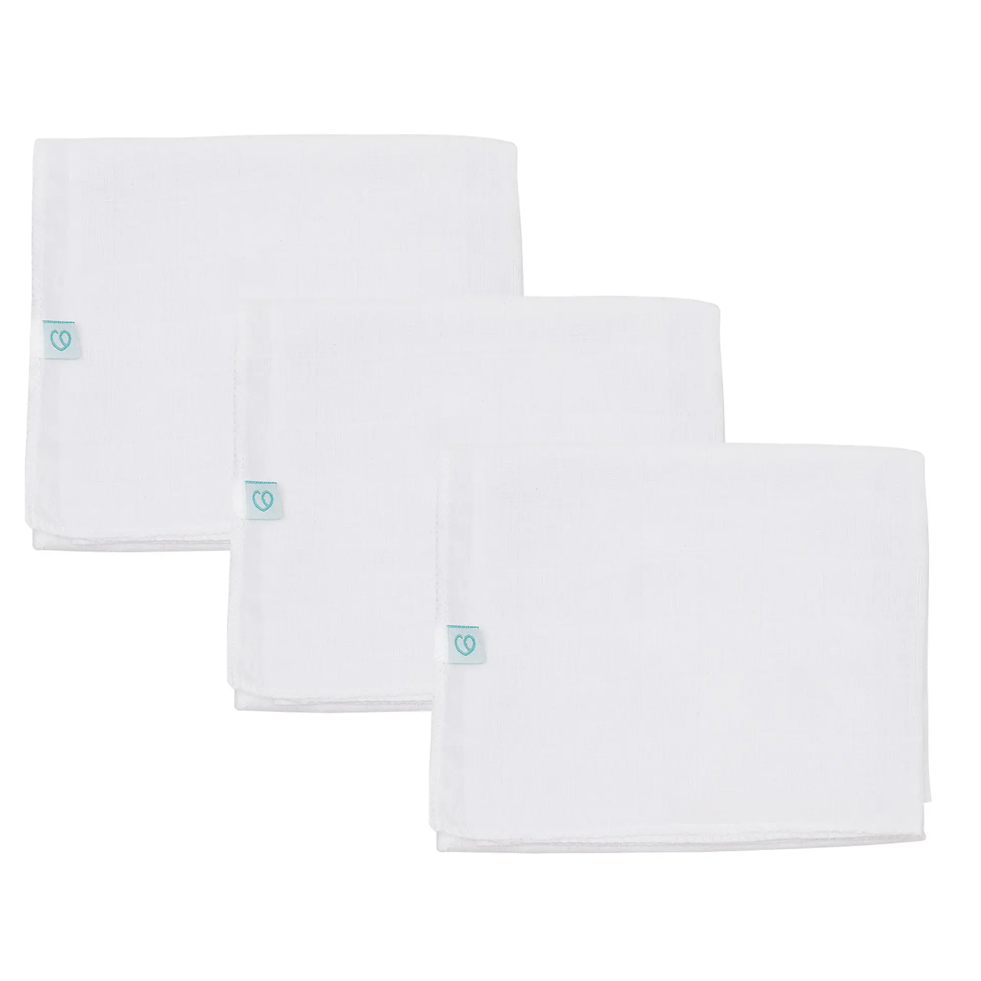 Pack 3 Pañales Tuto Bambino 100% Algodón Liso Blanco 2