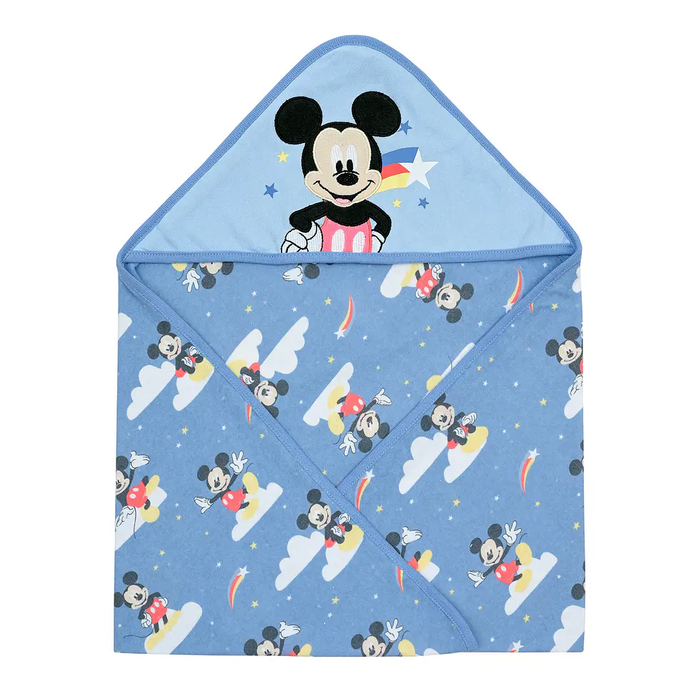 Toalla con Capucha Bambino Mickey Celeste 2