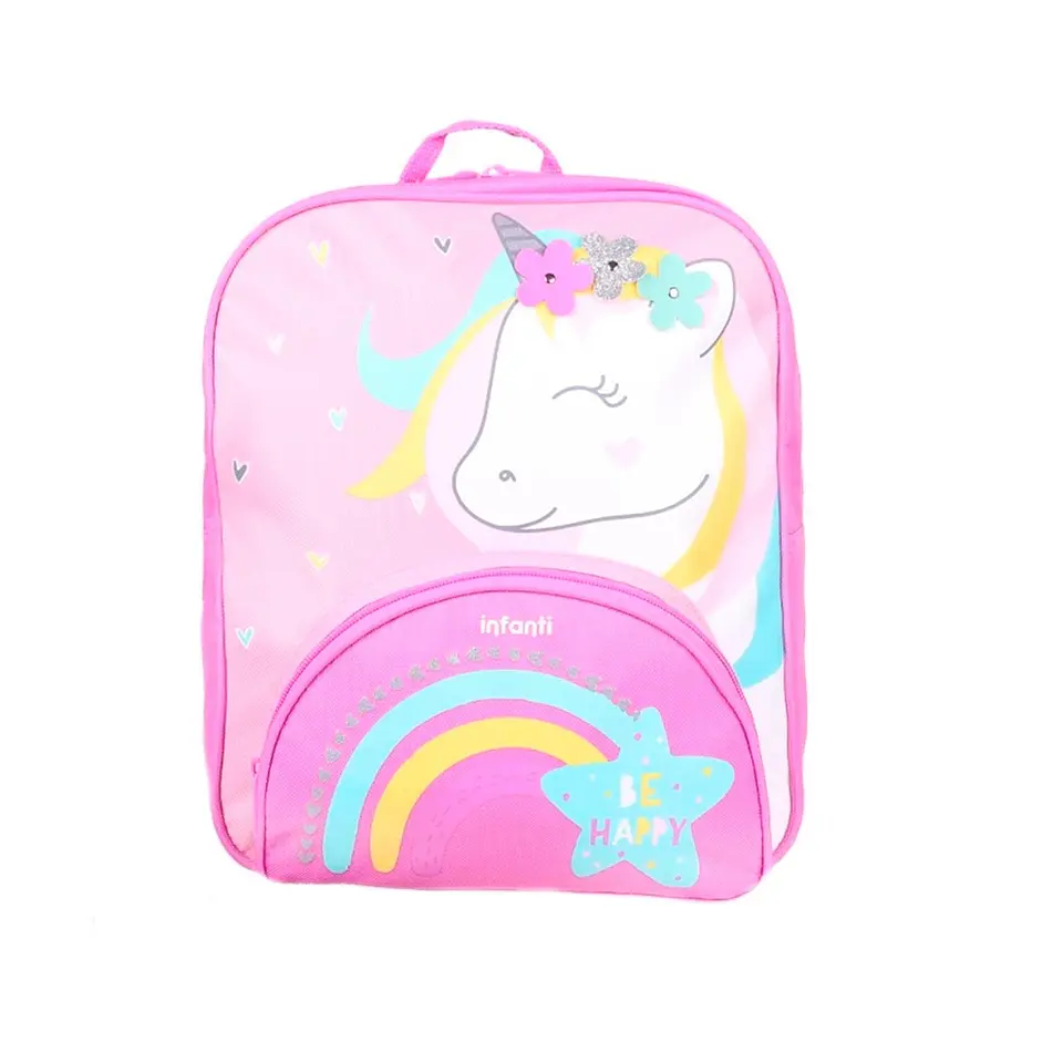 Mochila Infanti Modelo Unicornio Bts23 Rosado 4