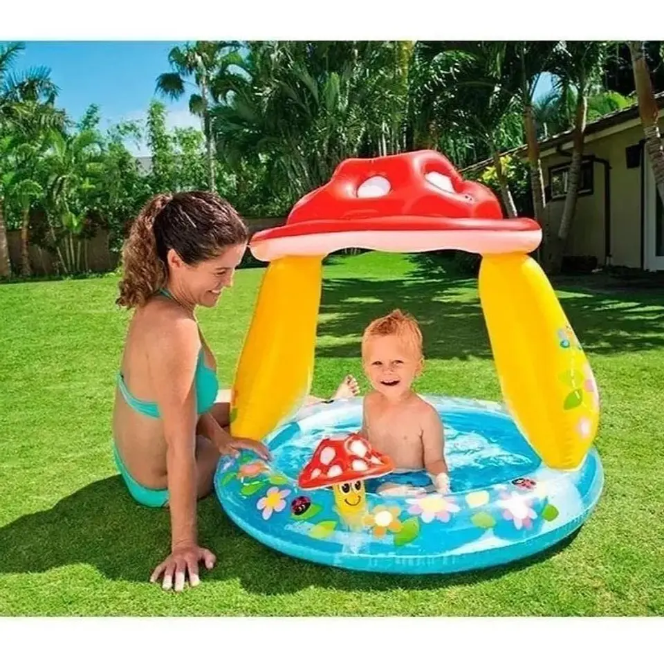 Piscina Infantil Intex con Parasol Champiñón Para Niños 2