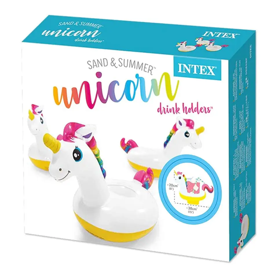 Pack 3 Posavasos Para Piscina Unicornio Intex 20x38 Cm 5