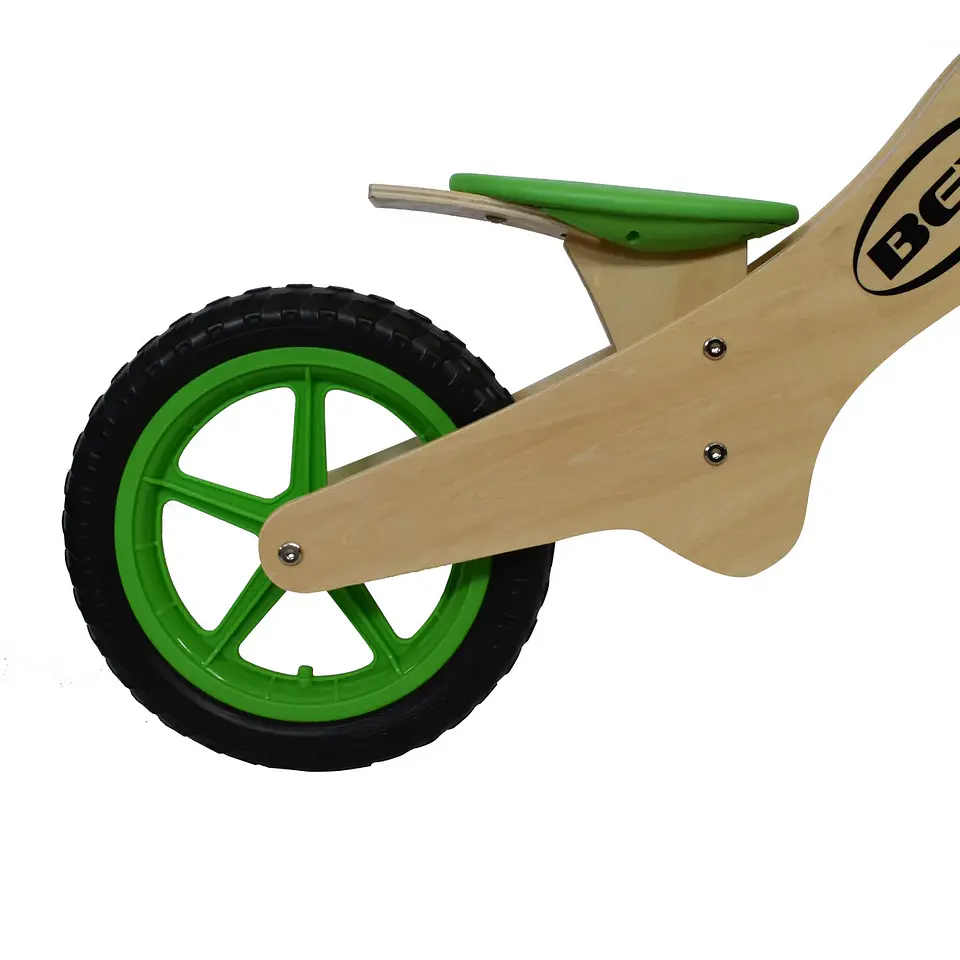 Bicicleta Madera Equilibrio Aprendizaje Sin Pedal Verde Bex 4