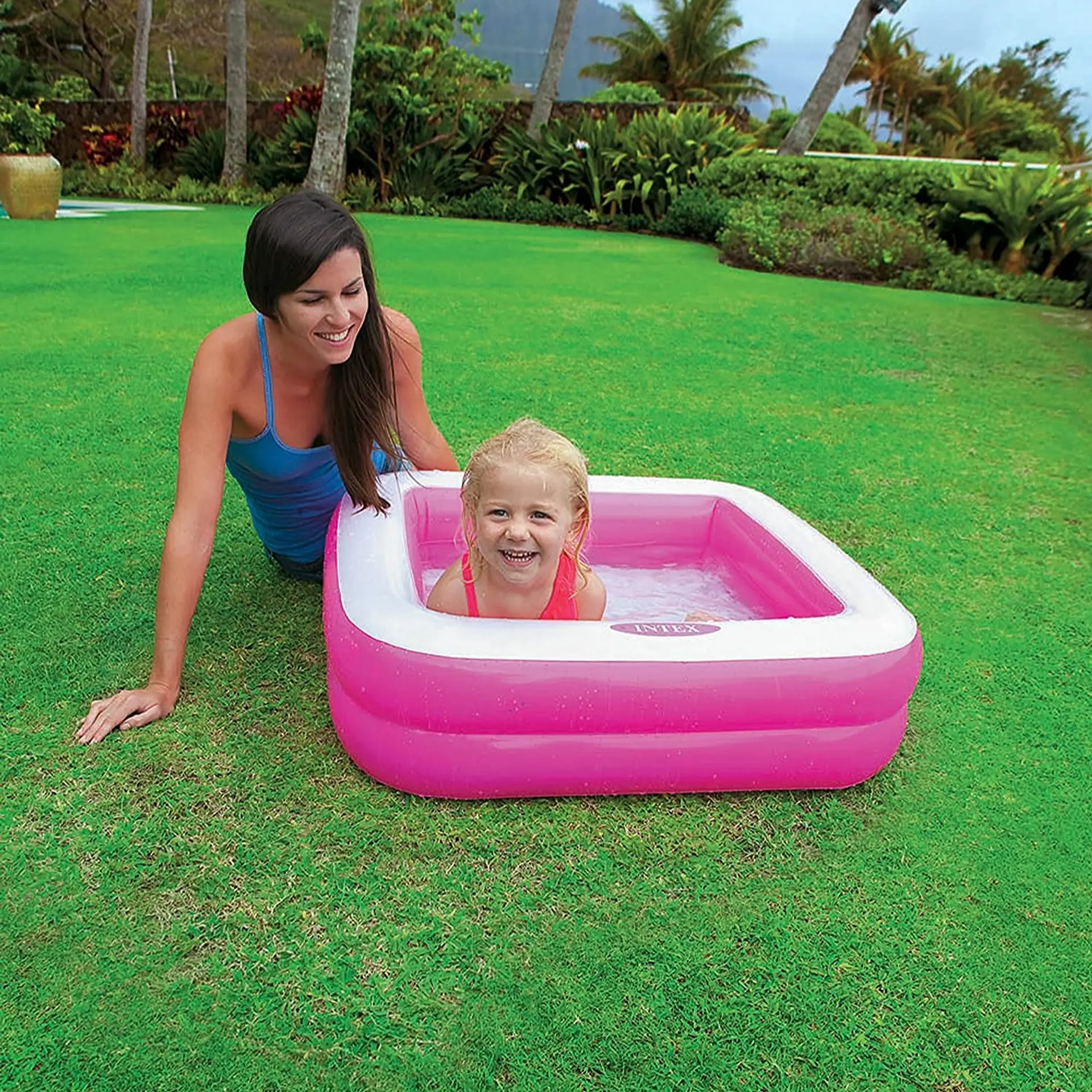 Piscina Inflable para Niños Intex 86x86x25cm 57100NP Rosa 2