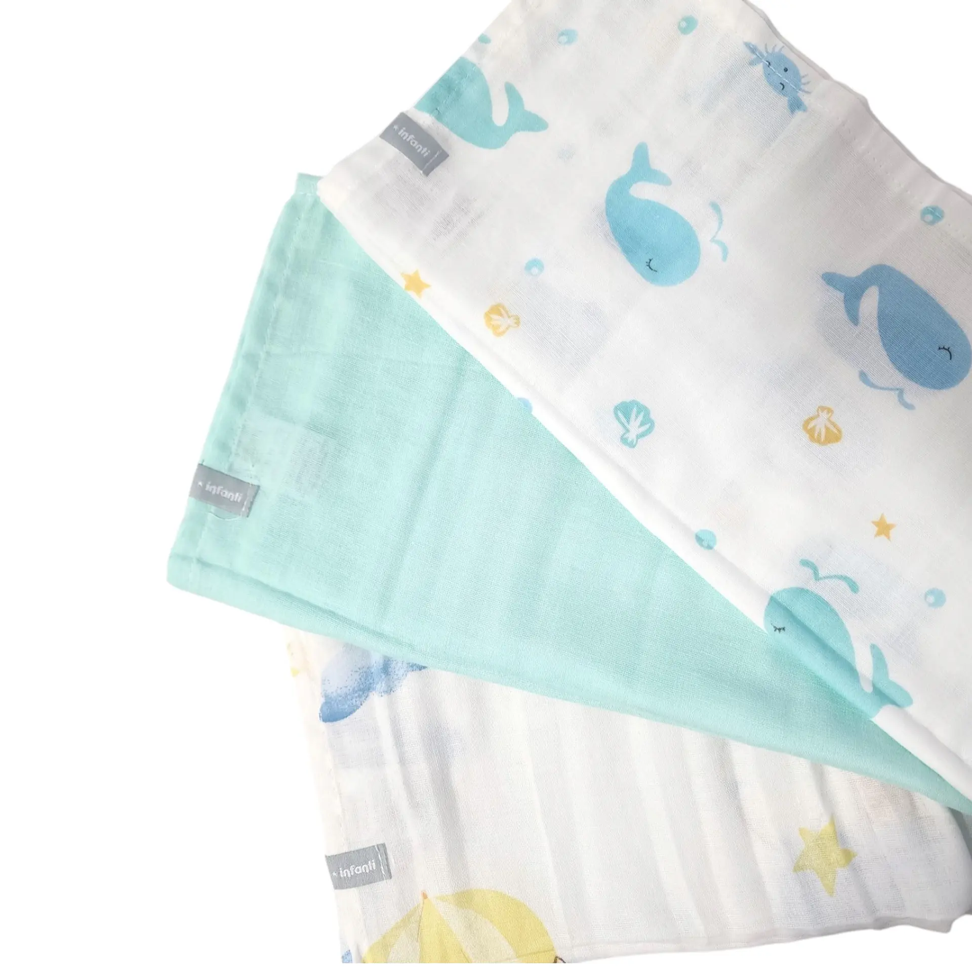 Pack 3 Tutos Infanti Verde Agua 75x75cm  1