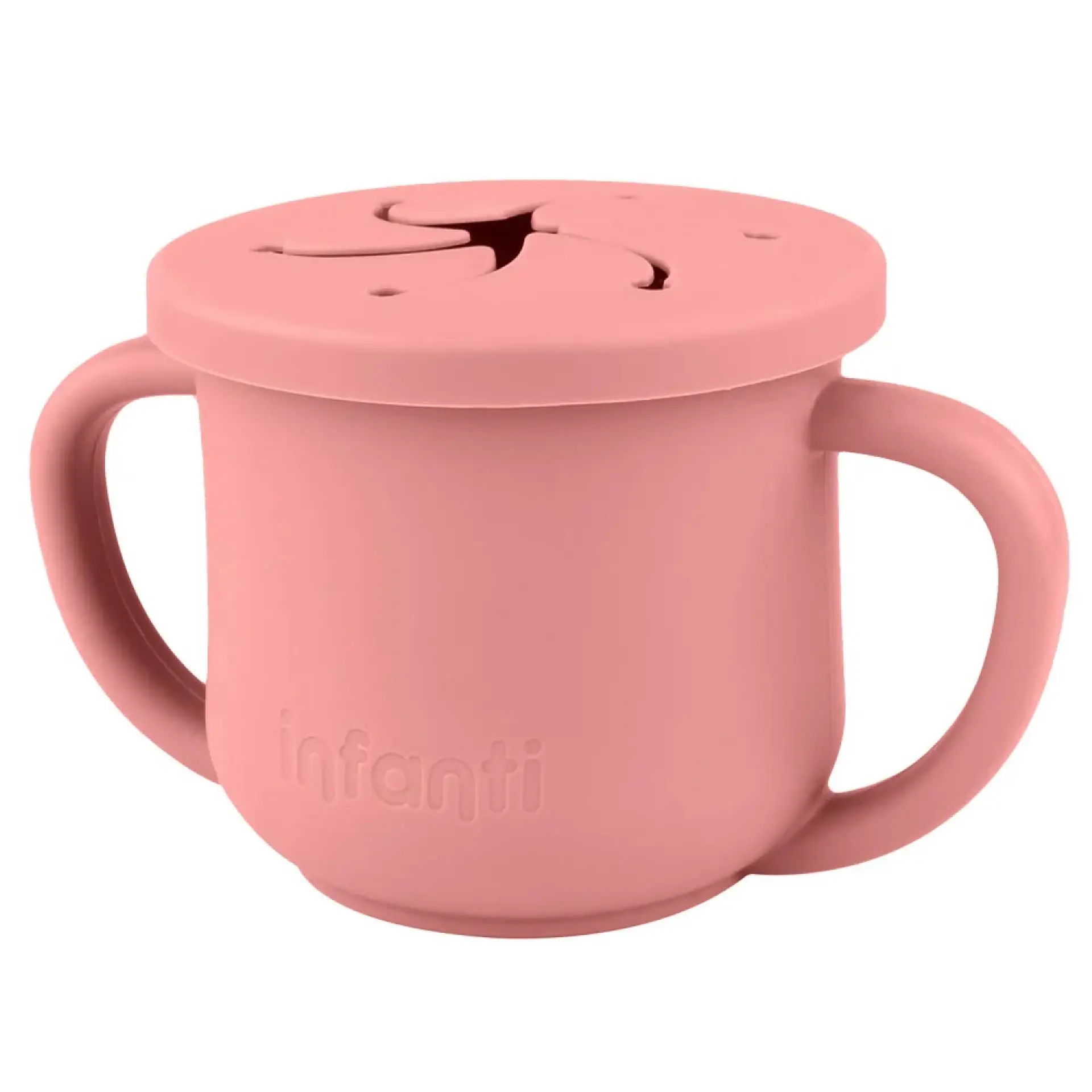 Vaso Silicona 2 en 1 con asas y bombilla 225ml Infanti Rojo 2