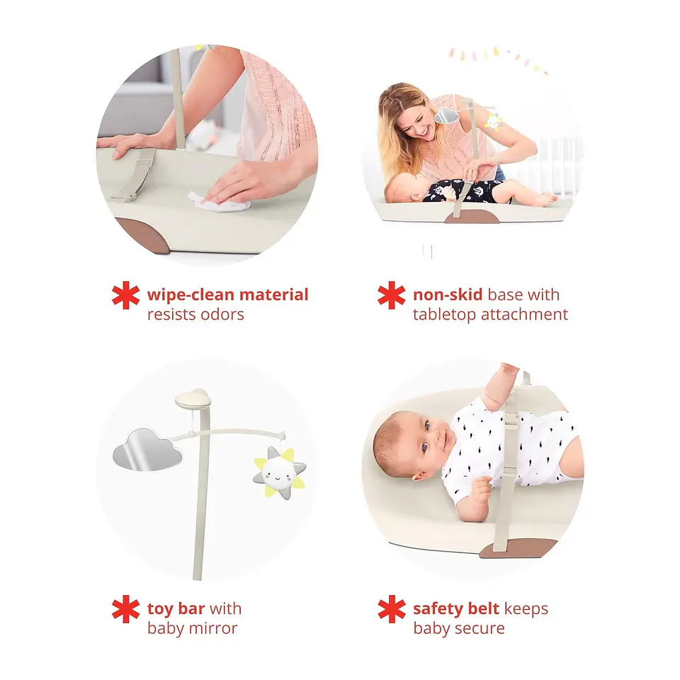Cambiador Lavable Con Móvil Y Cinturón De Seguridad Skip Hop 3