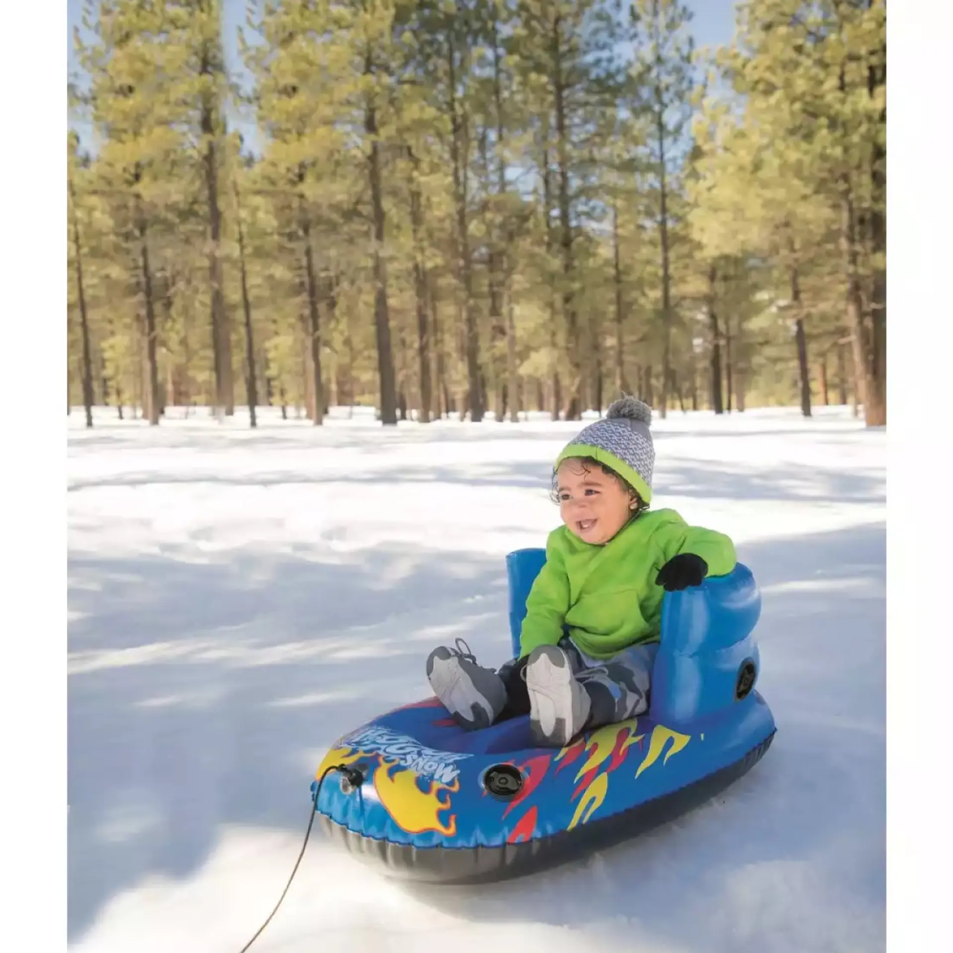 Trineo Inflable para Nieve con Respaldo 84cm Bestway 39057 5