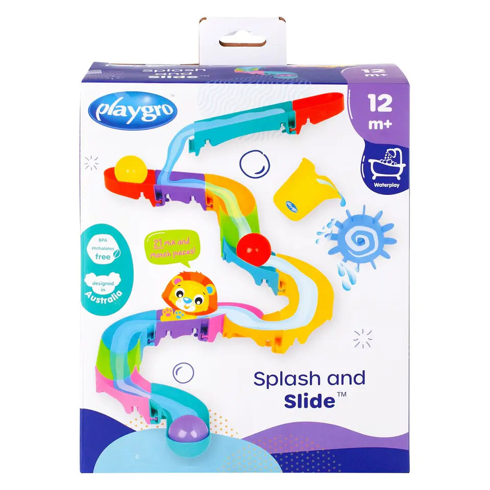Tobogán Agua Splash And Slide Juguete de baño Playgro 2
