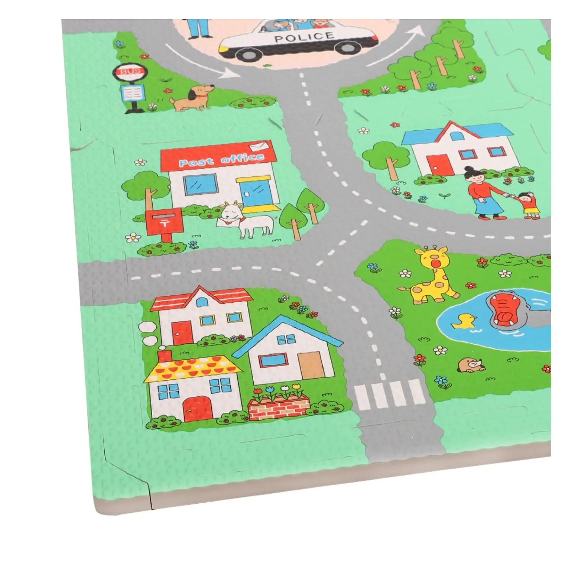 Alfombra Mat Eva Pista Ciudad 9 Piezas Infanti 2