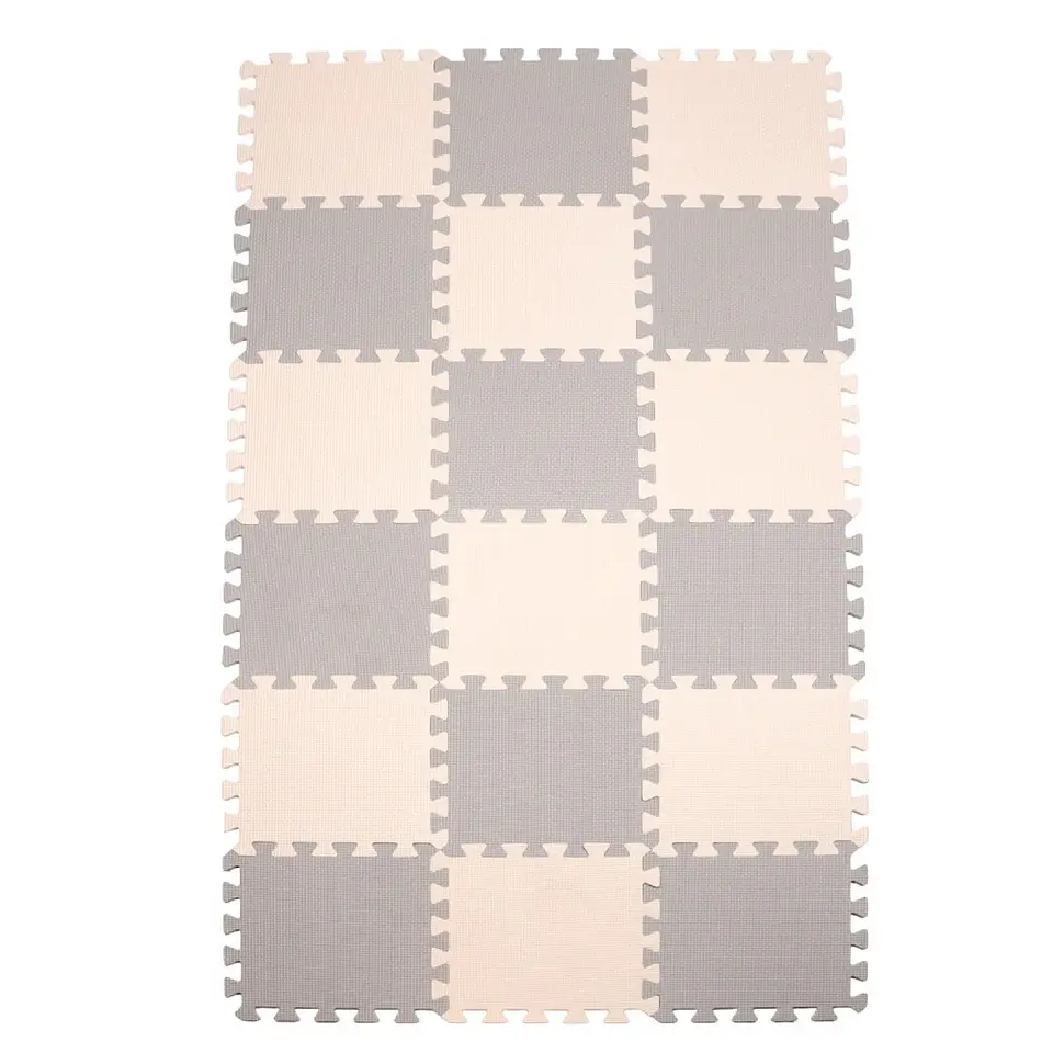 Alfombra Mat Eva Blanco & Gris 18 Piezas Infanti 1