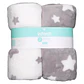 Pack 2 Mantas Unisex Blanco / Gris 75x100cm Infanti - Miniatura 1