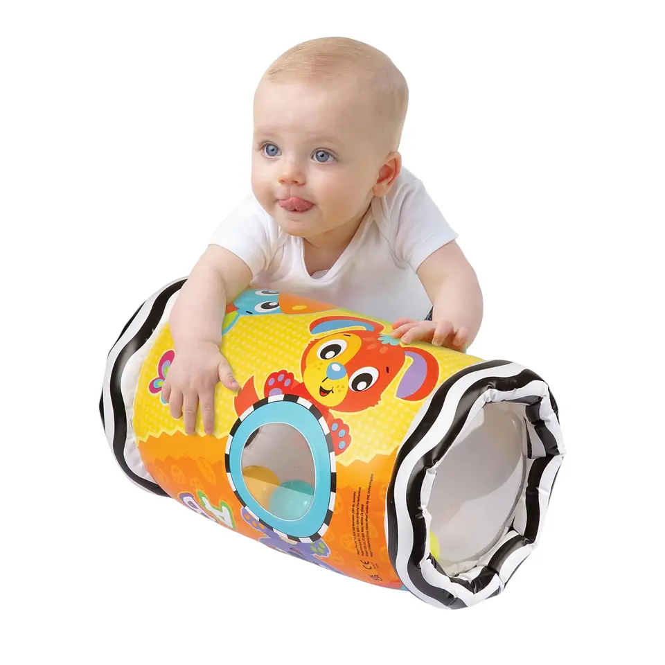 Rodillo Sonajero Inflable Gatear Peek and Play 6m+ Playgro 5