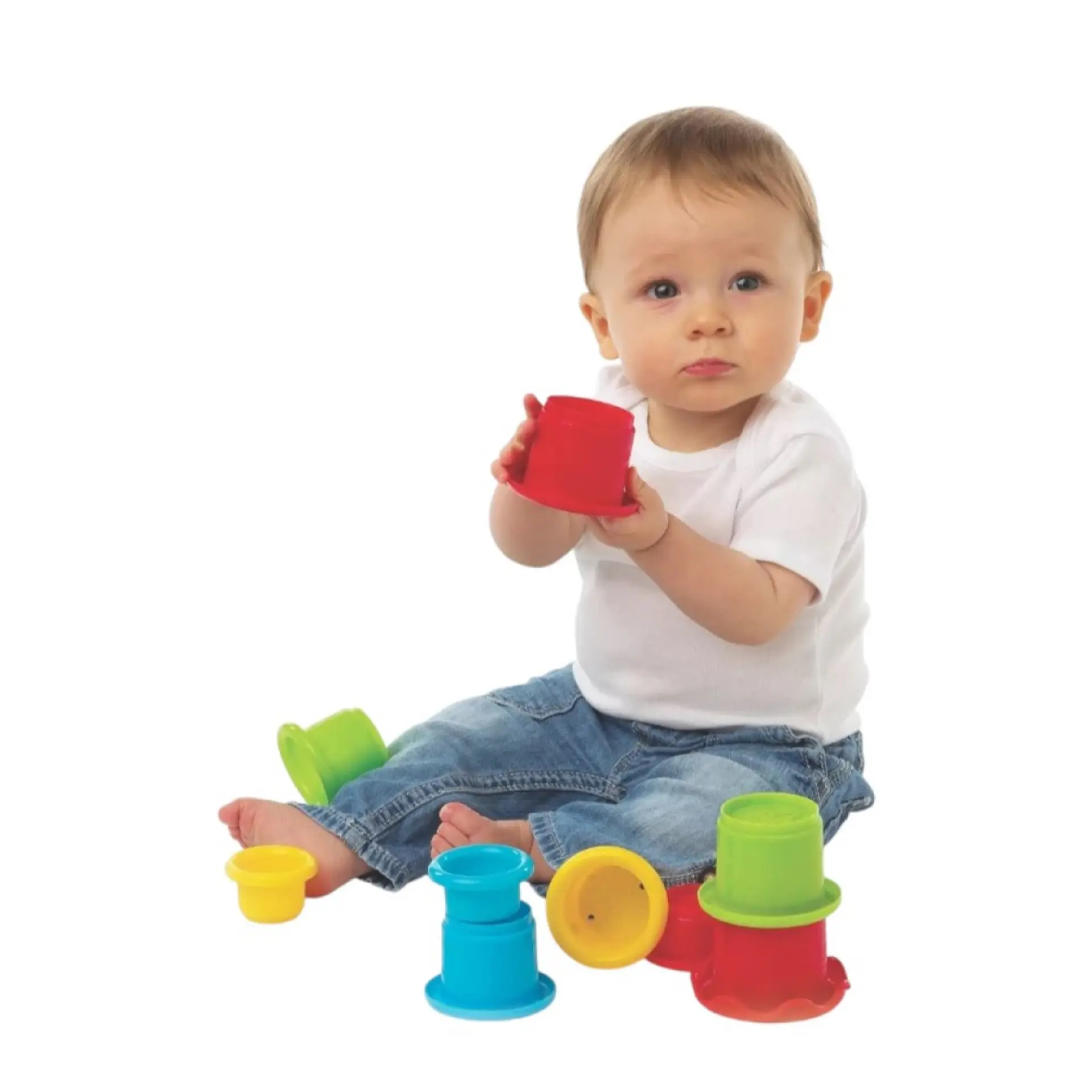 Vasos Apilables De Colores Con Sellos Para Bebés Playgro 6
