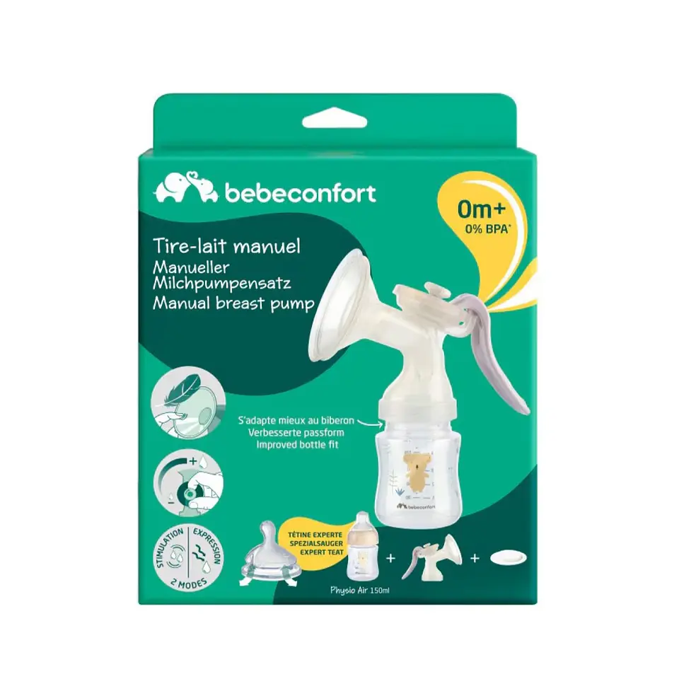 Kit Extractor de Leche Manual Physio Air 150ml Bebeconfort  8