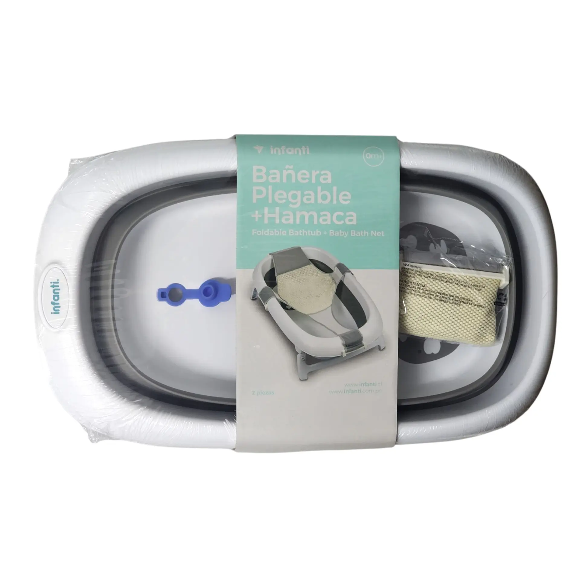 Bañera Tina con Hamaca Reclinable Plegable Infanti Gris 9