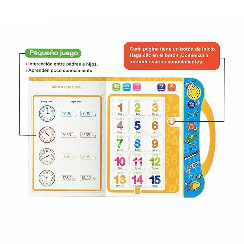Libro Aprendizaje Didáctico Interactivo para Niños 3