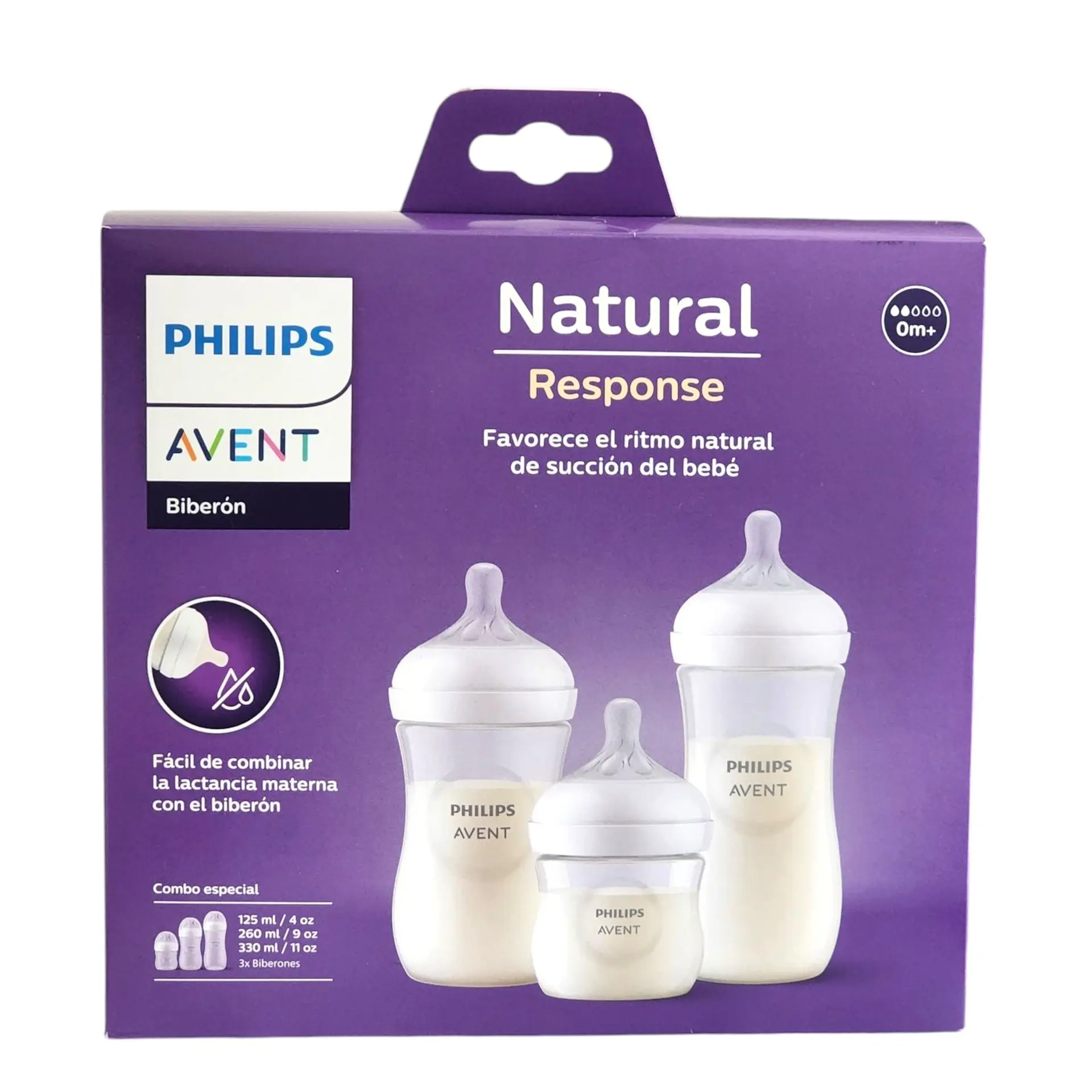 Pack 3 Mamaderas Natural Response Scd838/27 AVENT 2