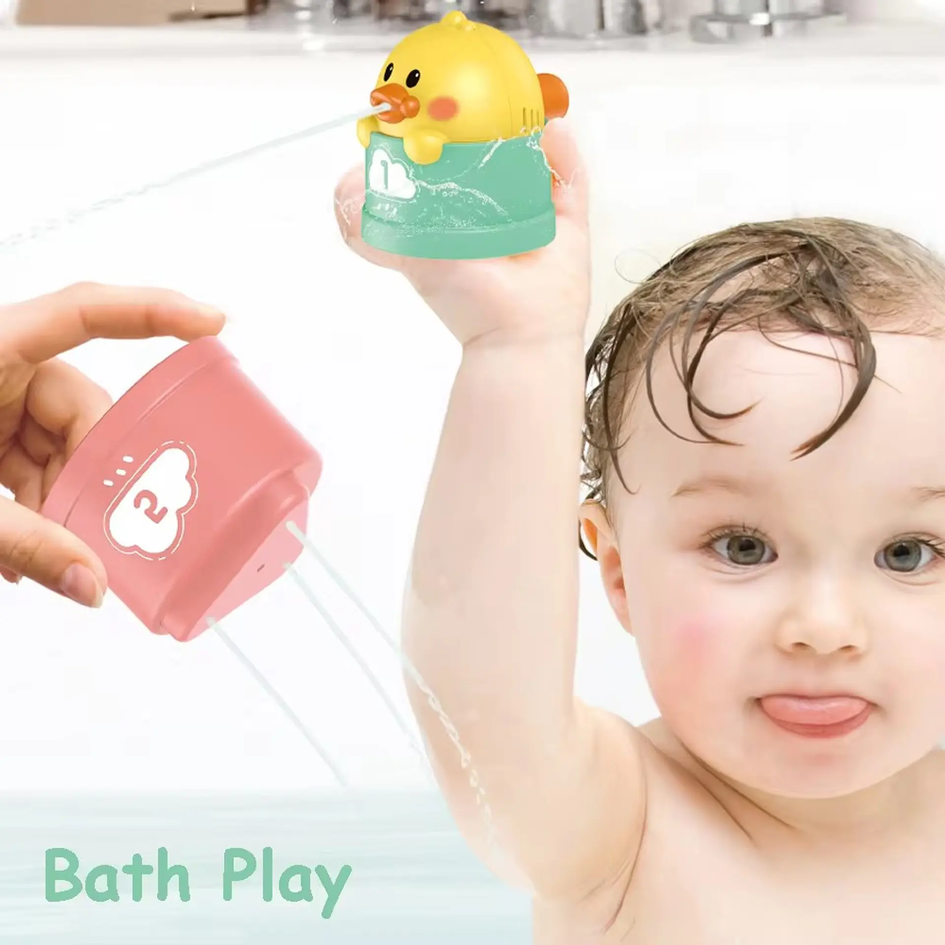 Juguete de Baño Torre Apilable 2 en 1 Montessori 4